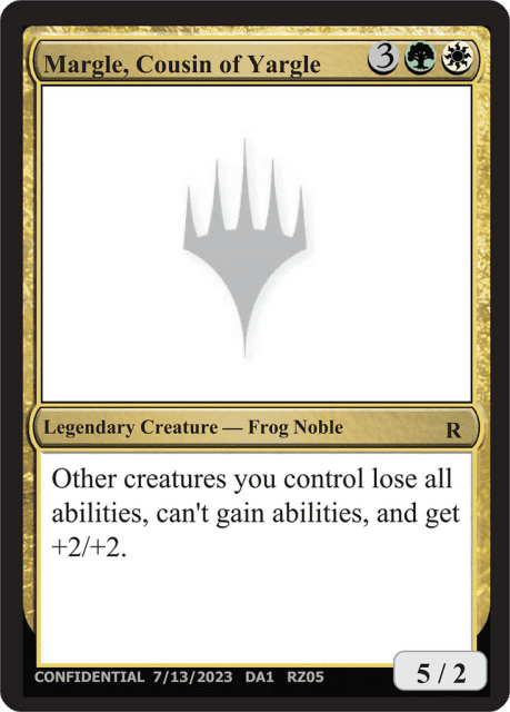 Margle, Cousin of Yargle (RZ05b) — Unknown Event