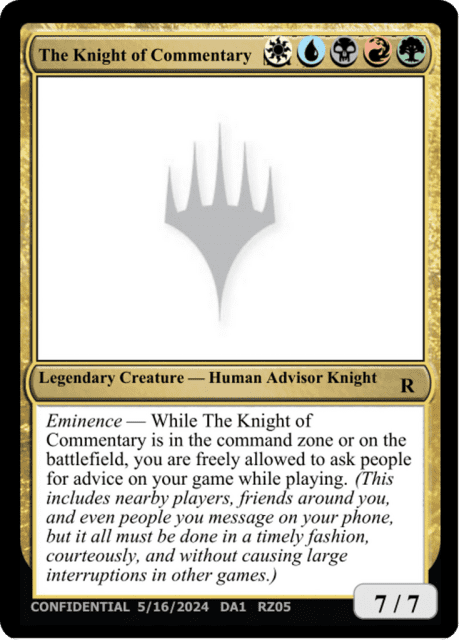 The Knight of Commentary (RZ05d) — Unknown Event