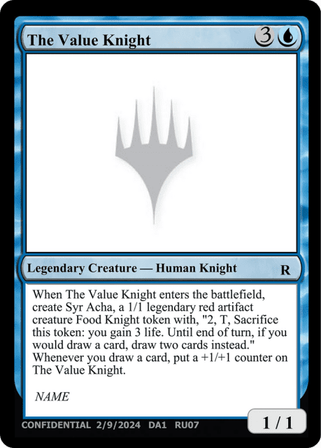 The Value Knight (RU07a) — Unknown Event