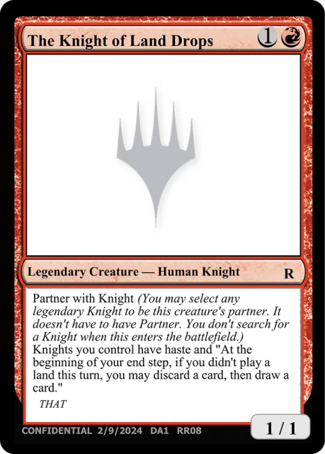 The Knight of Land Drops (RR08b) — Unknown Event