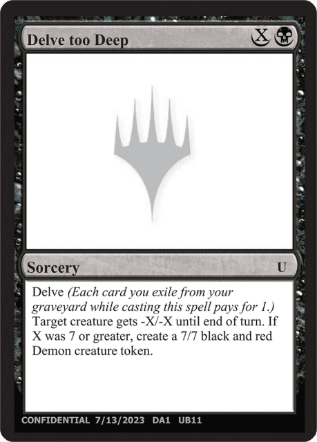 Delve too Deep (UB11) — Unknown Event