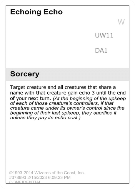 Echoing Echo (UW11) — Unknown Event