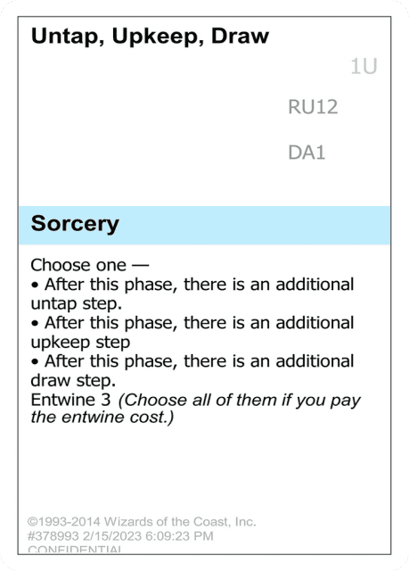 Untap, Upkeep, Draw (RU12) — Unknown Event
