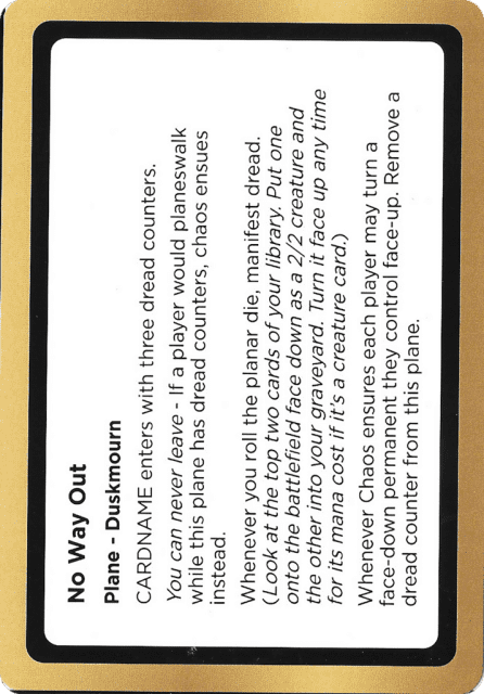 No Way Out (Playtest) (PLA031) — Unknown Event