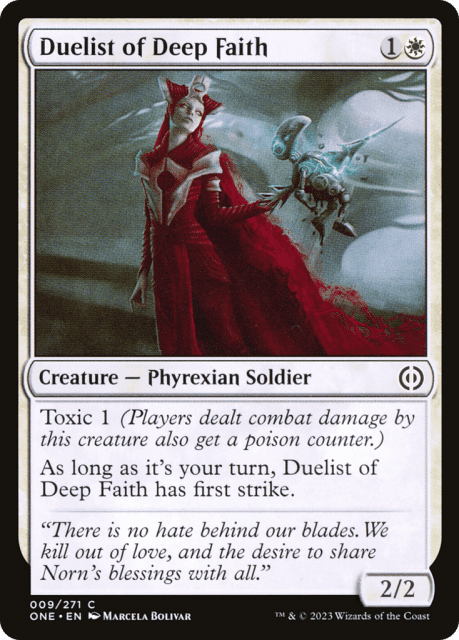 Duelist of Deep Faith (9) — Phyrexia: All Will Be One