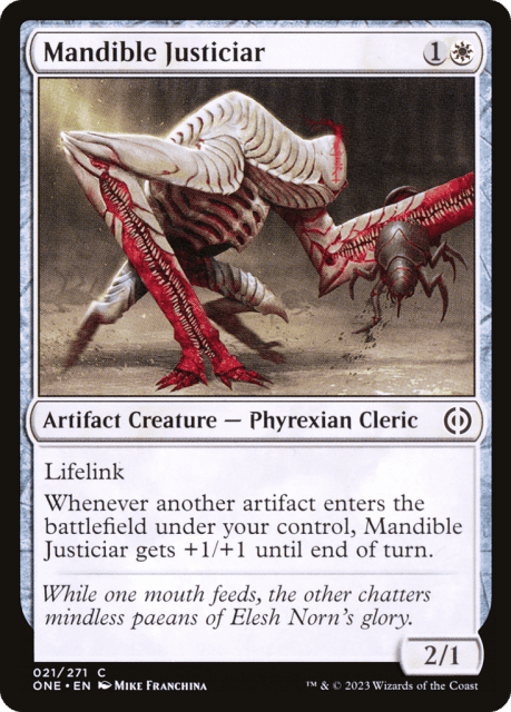 Mandible Justiciar (21) — Phyrexia: All Will Be One
