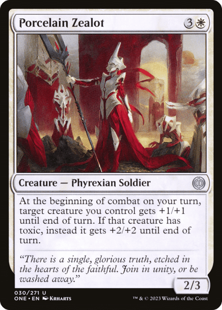 Porcelain Zealot (30) — Phyrexia: All Will Be One