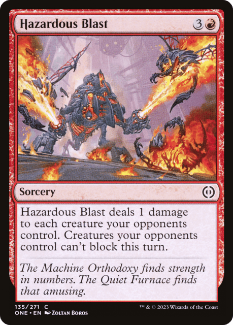 Hazardous Blast (135) — Phyrexia: All Will Be One