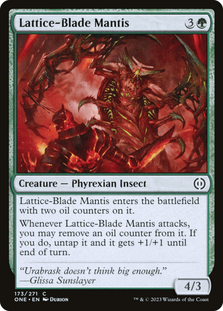 Lattice-Blade Mantis (173) — Phyrexia: All Will Be One