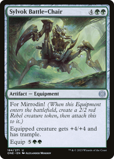 Sylvok Battle-Chair (184) — Phyrexia: All Will Be One