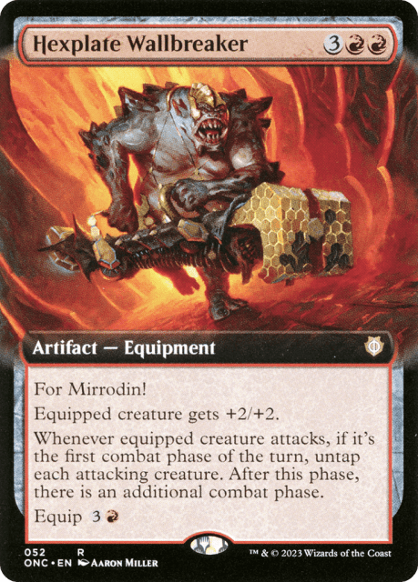 Hexplate Wallbreaker (52) — Phyrexia: All Will Be One Commander