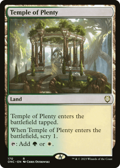 Temple of Plenty (170) — Phyrexia: All Will Be One Commander