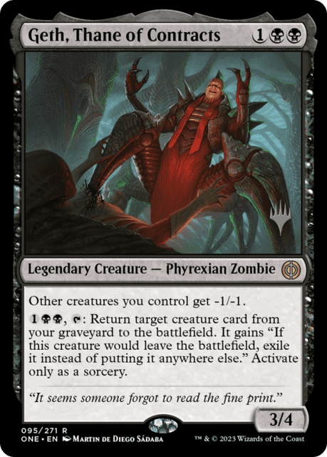 Geth, Thane of Contracts (95) — Phyrexia: All Will Be One Promos