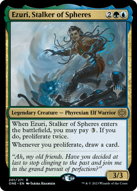 Ezuri, Stalker of Spheres (201) — Phyrexia: All Will Be One Promos