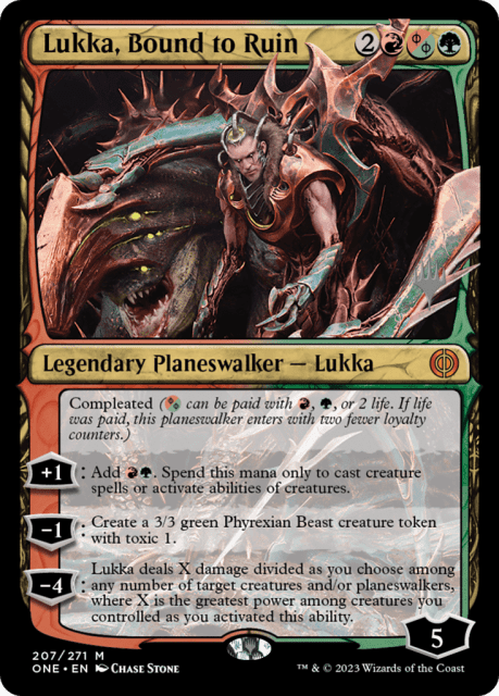 Lukka, Bound to Ruin (207) — Phyrexia: All Will Be One Promos