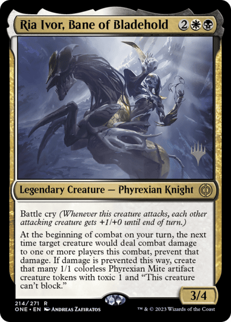 Ria Ivor, Bane of Bladehold (214) — Phyrexia: All Will Be One Promos