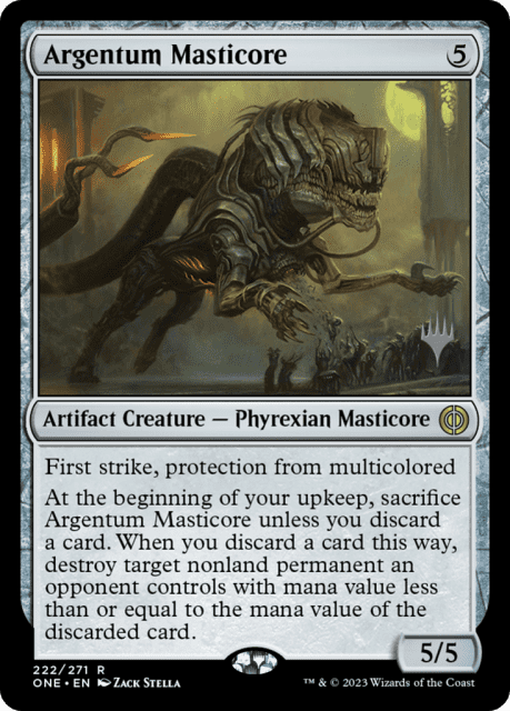 Argentum Masticore (222) — Phyrexia: All Will Be One Promos