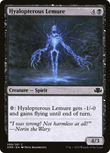 Hyalopterous Lemure (89) — Dominaria Remastered