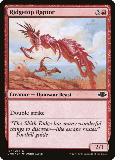 Ridgetop Raptor (134) — Dominaria Remastered