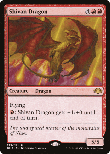 Shivan Dragon (135) — Dominaria Remastered