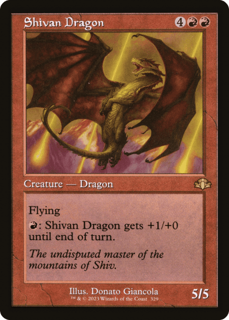 Shivan Dragon (329) — Dominaria Remastered