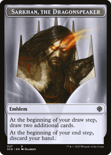 Sarkhan, the Dragonspeaker Emblem (27) — Starter Commander Decks