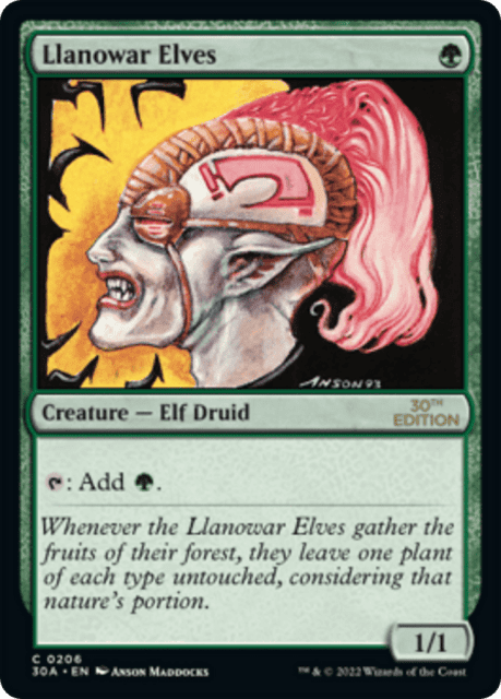 Llanowar Elves (206) — 30th Anniversary Edition