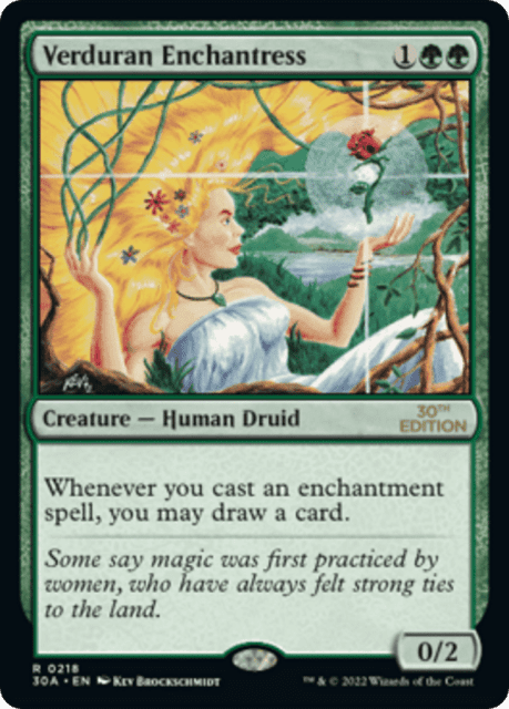 Verduran Enchantress (218) — 30th Anniversary Edition