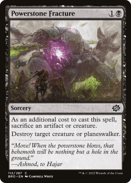 Powerstone Fracture (112) — The Brothers' War