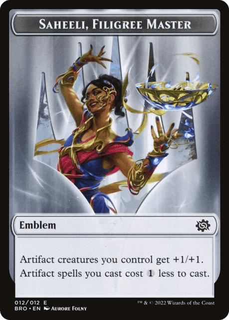 Saheeli, Filigree Master Emblem (12) — The Brothers' War