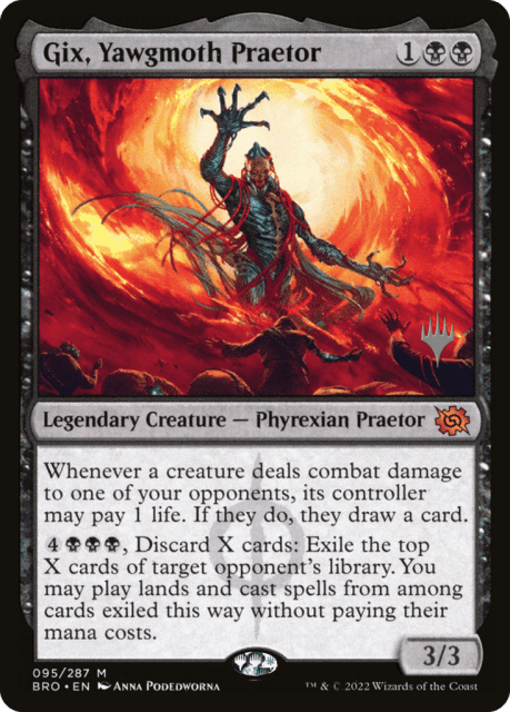 Gix, Yawgmoth Praetor (95) — The Brothers' War Promos