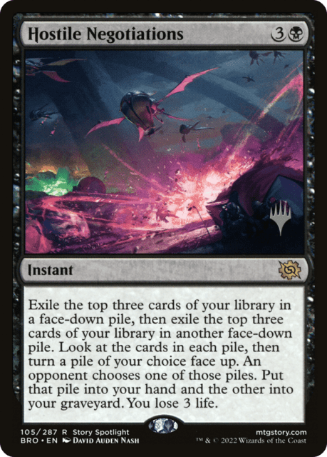Hostile Negotiations (105) — The Brothers' War Promos