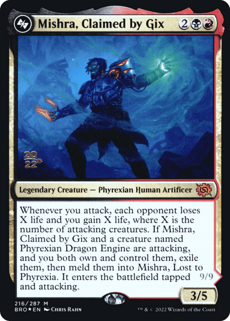 Mishra, Claimed by Gix // Mishra, Lost to Phyrexia (216) — The Brothers' War Promos
