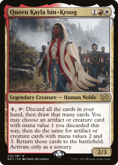 Queen Kayla bin-Kroog (218) β The Brothers' War Promos