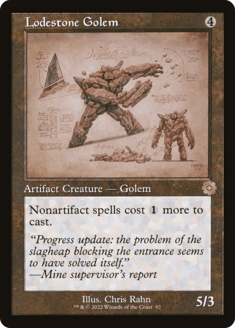 Lodestone Golem (92) — The Brothers' War Retro Artifacts