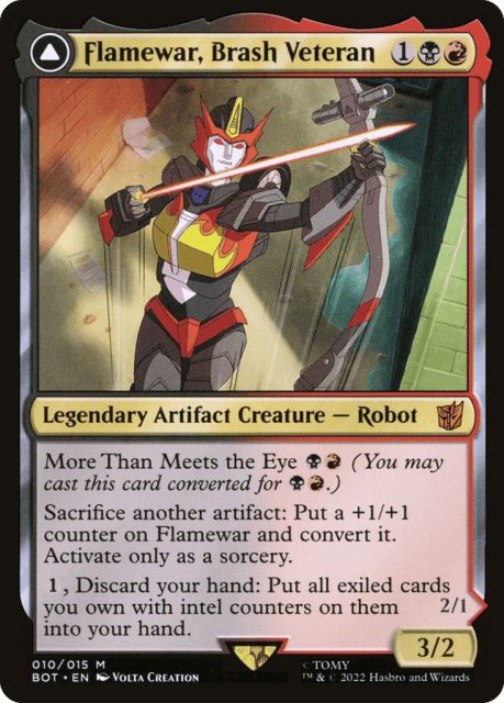 Flamewar, Brash Veteran // Flamewar, Streetwise Operative (10) — Transformers