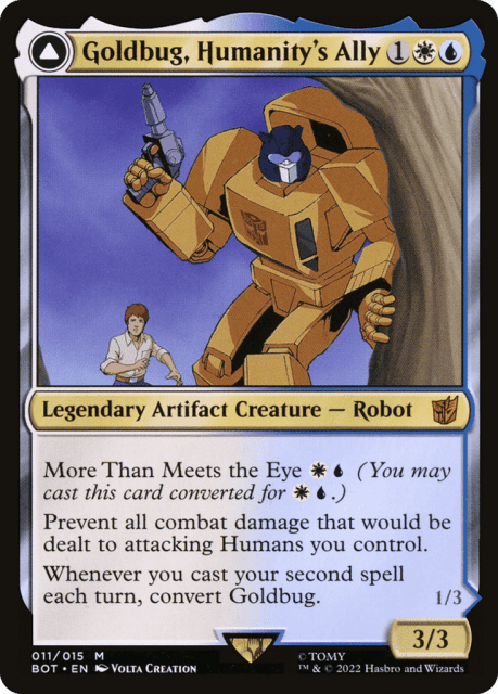 Goldbug, Humanity's Ally // Goldbug, Scrappy Scout (11) — Transformers