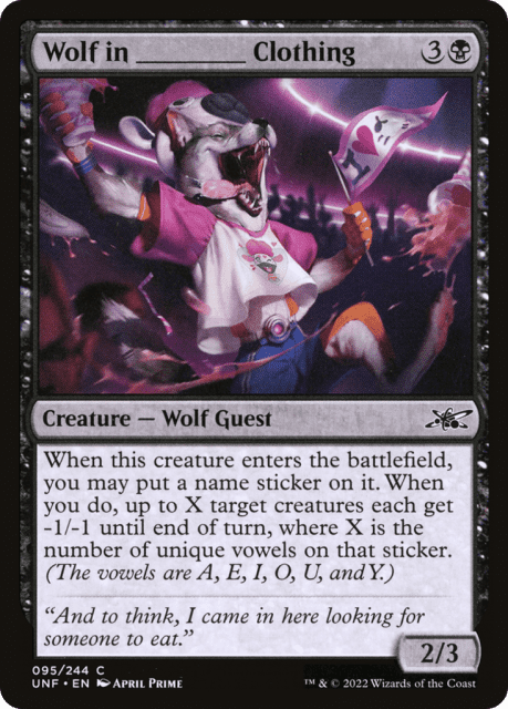 Wolf in _____ Clothing (95) — Unfinity