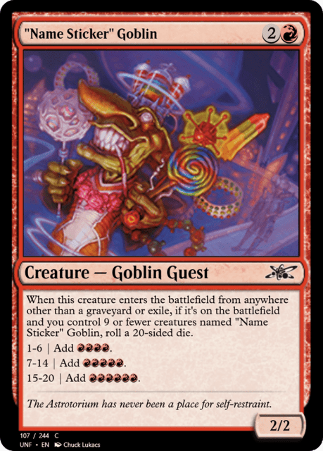 "Name Sticker" Goblin (107m) — Unfinity