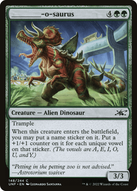 _____-o-saurus (148) — Unfinity