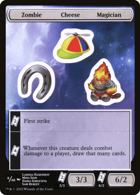Zombie Cheese Magician (6) — Unfinity Sticker Sheets