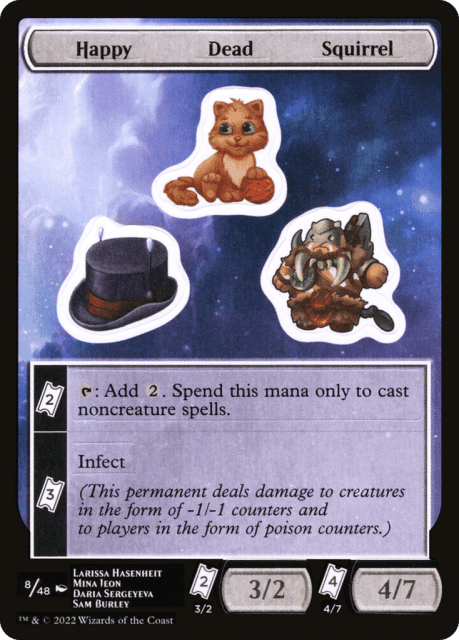 Happy Dead Squirrel (8) — Unfinity Sticker Sheets
