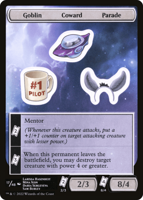 Goblin Coward Parade (17) — Unfinity Sticker Sheets