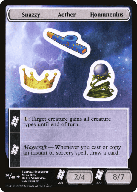 Snazzy Aether Homunculus (26) — Unfinity Sticker Sheets