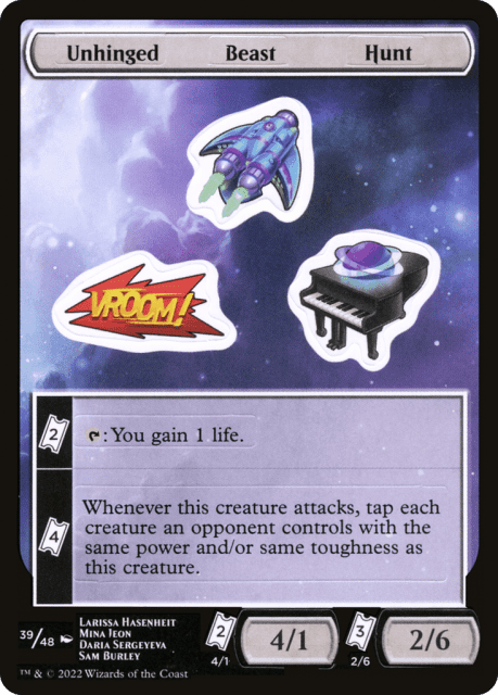 Unhinged Beast Hunt (39) — Unfinity Sticker Sheets