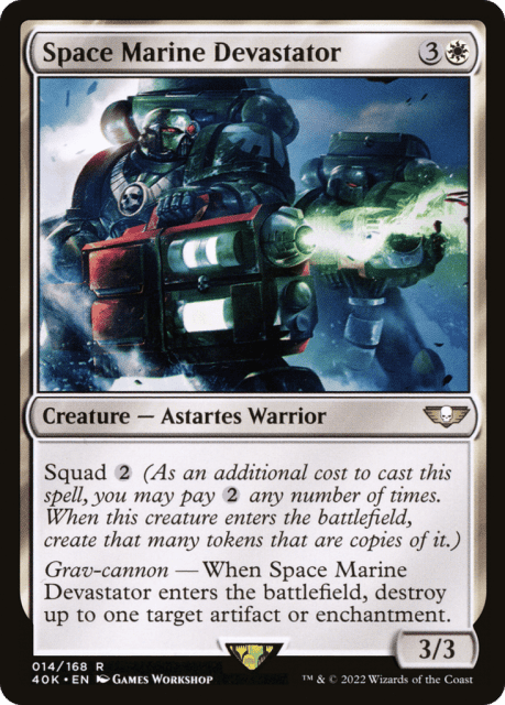 Space Marine Devastator (14) — Warhammer 40,000 Commander