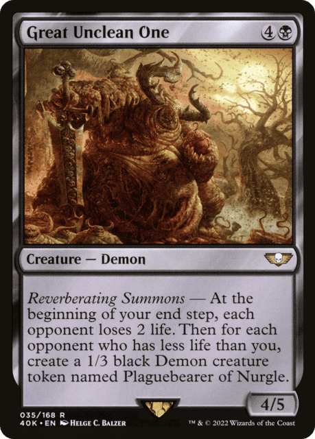 Great Unclean One (35) — Warhammer 40,000 Commander