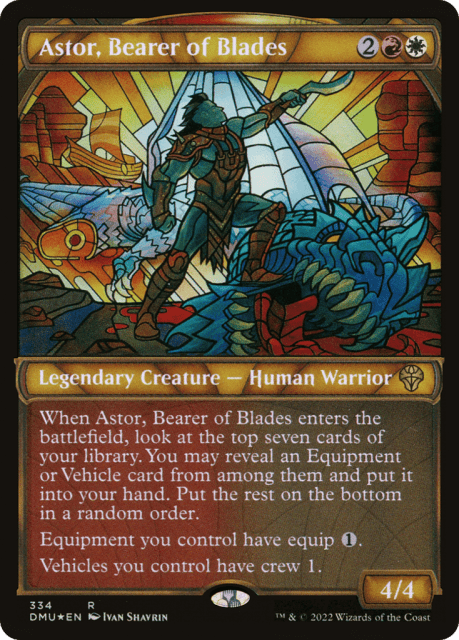 Astor, Bearer of Blades (334) — Dominaria United