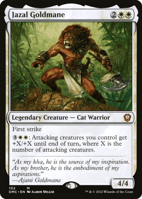 Jazal Goldmane (102) — Dominaria United Commander