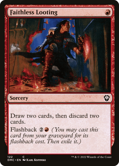 Faithless Looting (122) — Dominaria United Commander